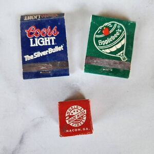 Applebee's Coors light vintage matchbook matches National tournament chalk pool